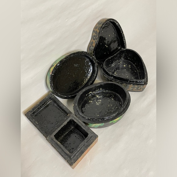 3 handmade trinket boxes from India - Picture 3 of 6